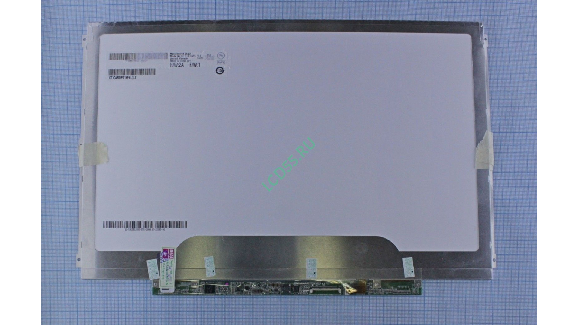 13.3" B133EW06 V.0 WXGA 1280x800 Slim LED (40 pin mini right) Glossy