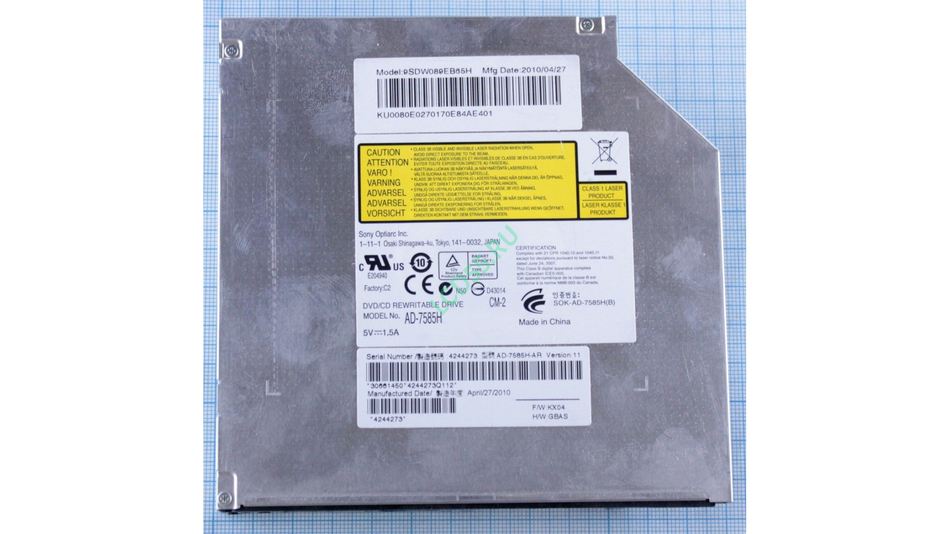 DVD/CD Rewritable Drive Sony Optiarc AD-7585H SATA