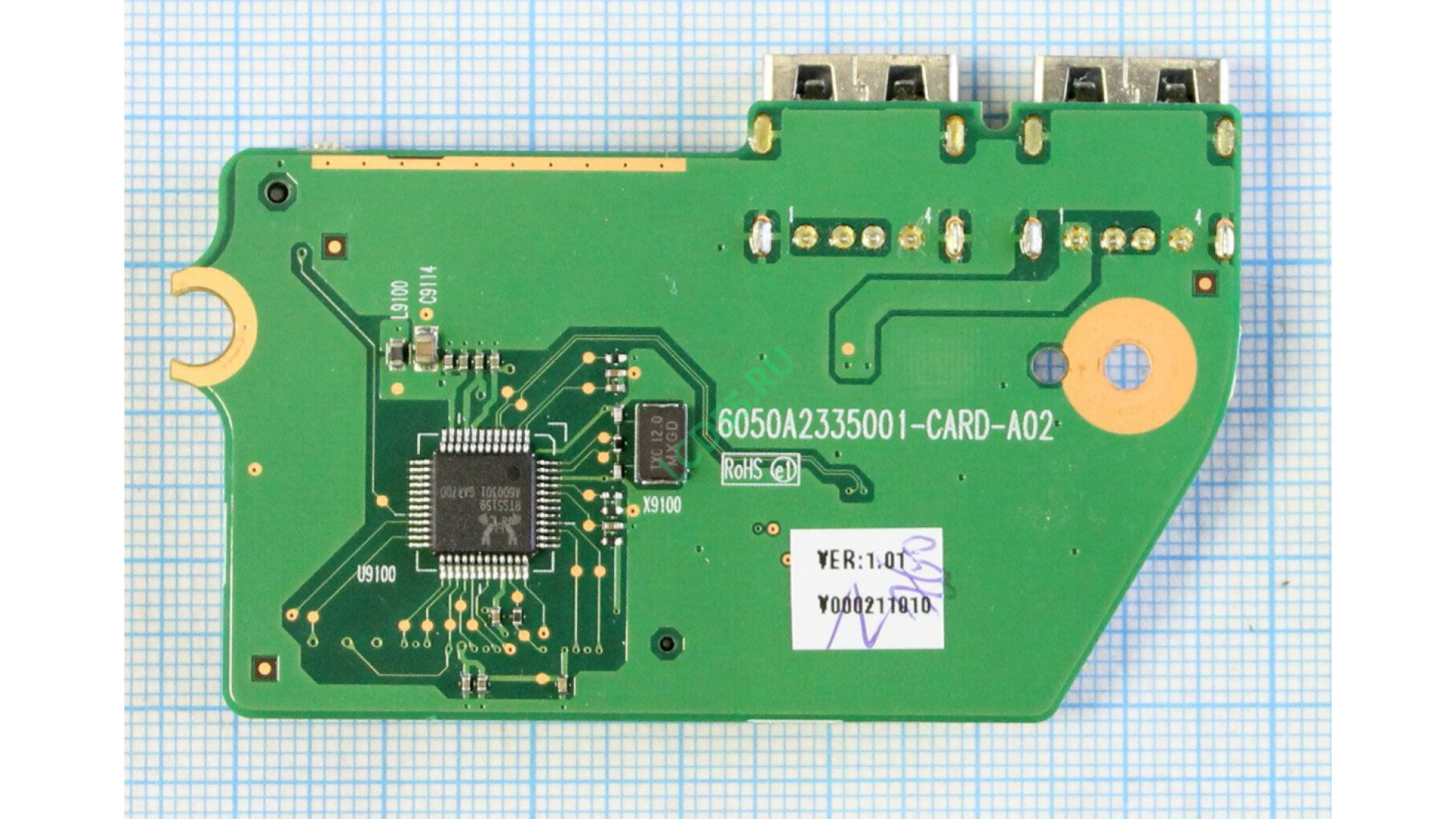 Плата для Toshiba Satellite L650 с USB-разъёмами и картридером