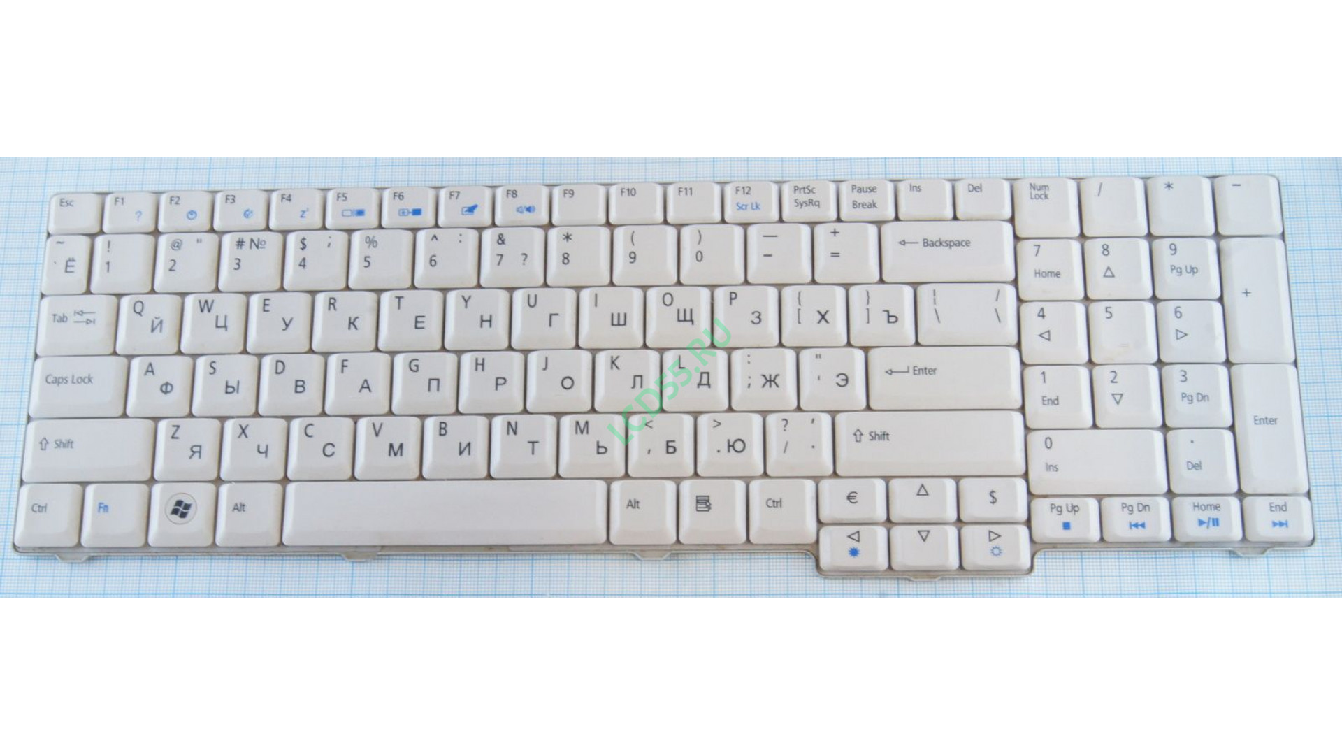 Клавиатура  Acer Aspire 7520, 7720 (MP-07A53SU-698) (белая) б/у