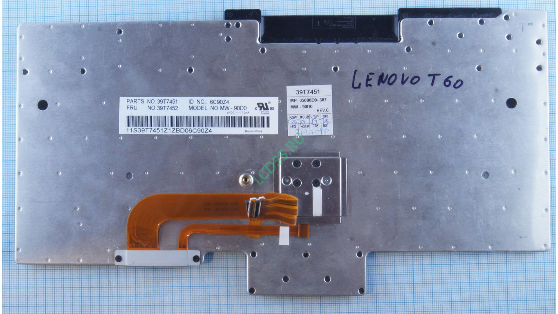 Клавиатура Lenovo T60 (чёрная) б/у