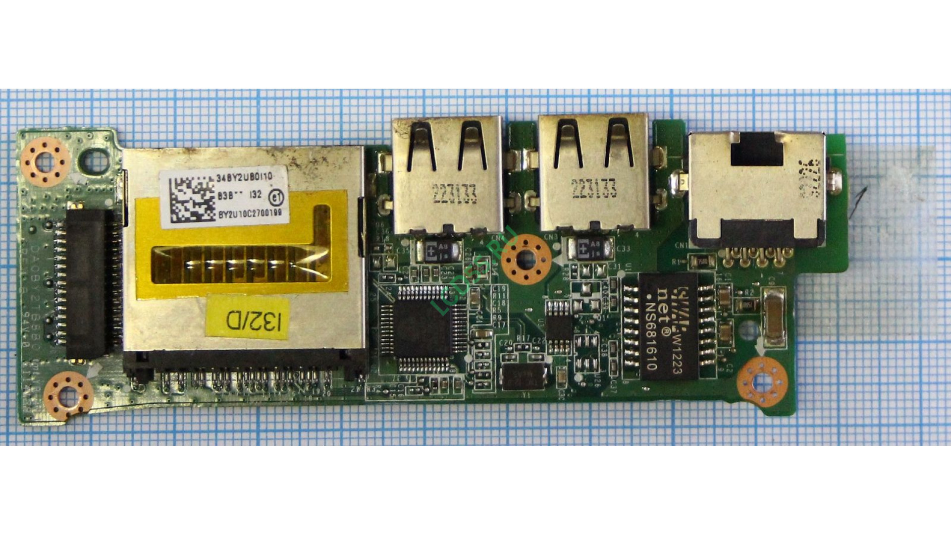 Плата USB, Audio, Card-Reader Toshiba Satellite U840, U845 (DA0BY2TB8B0, 34BY2UB0I10) б/у