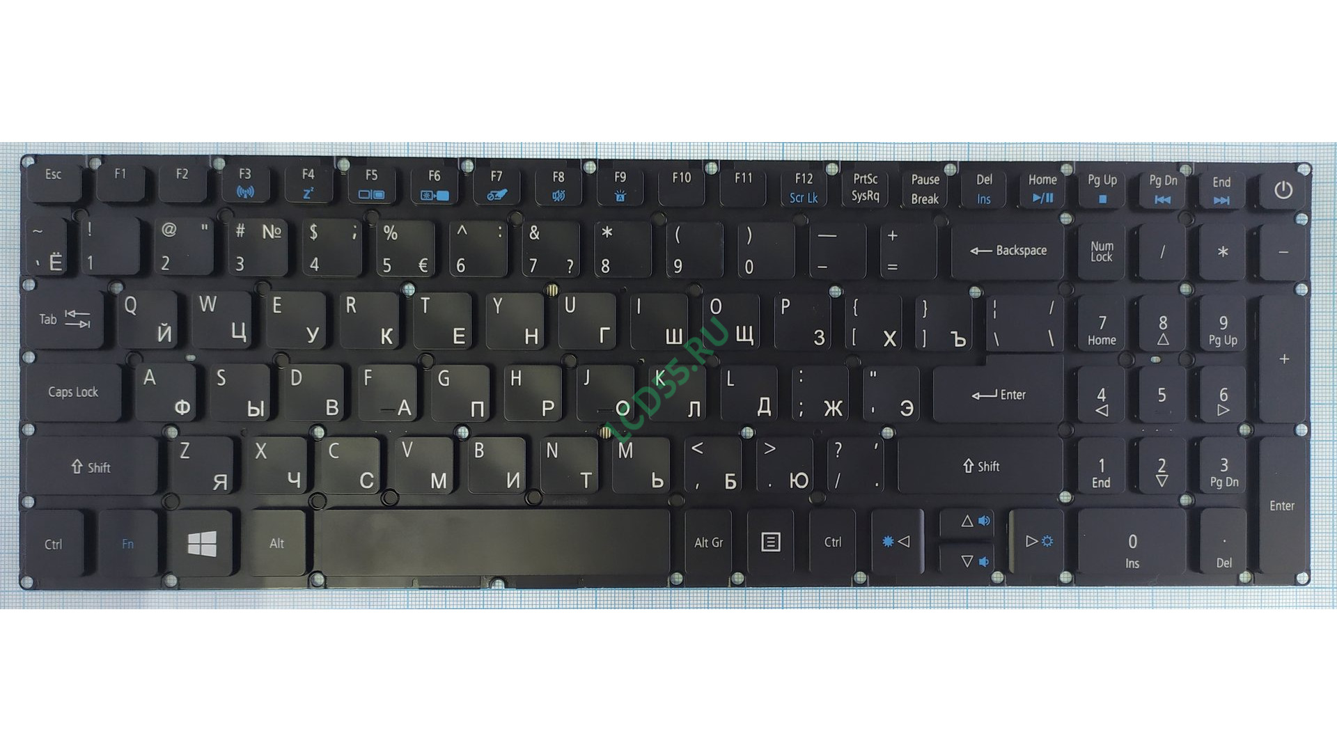 Клавиатура Acer Aspire E5-522, E5-573, V3-574, E5-722, F5-572 (AEZRTG0210) с подсветкой