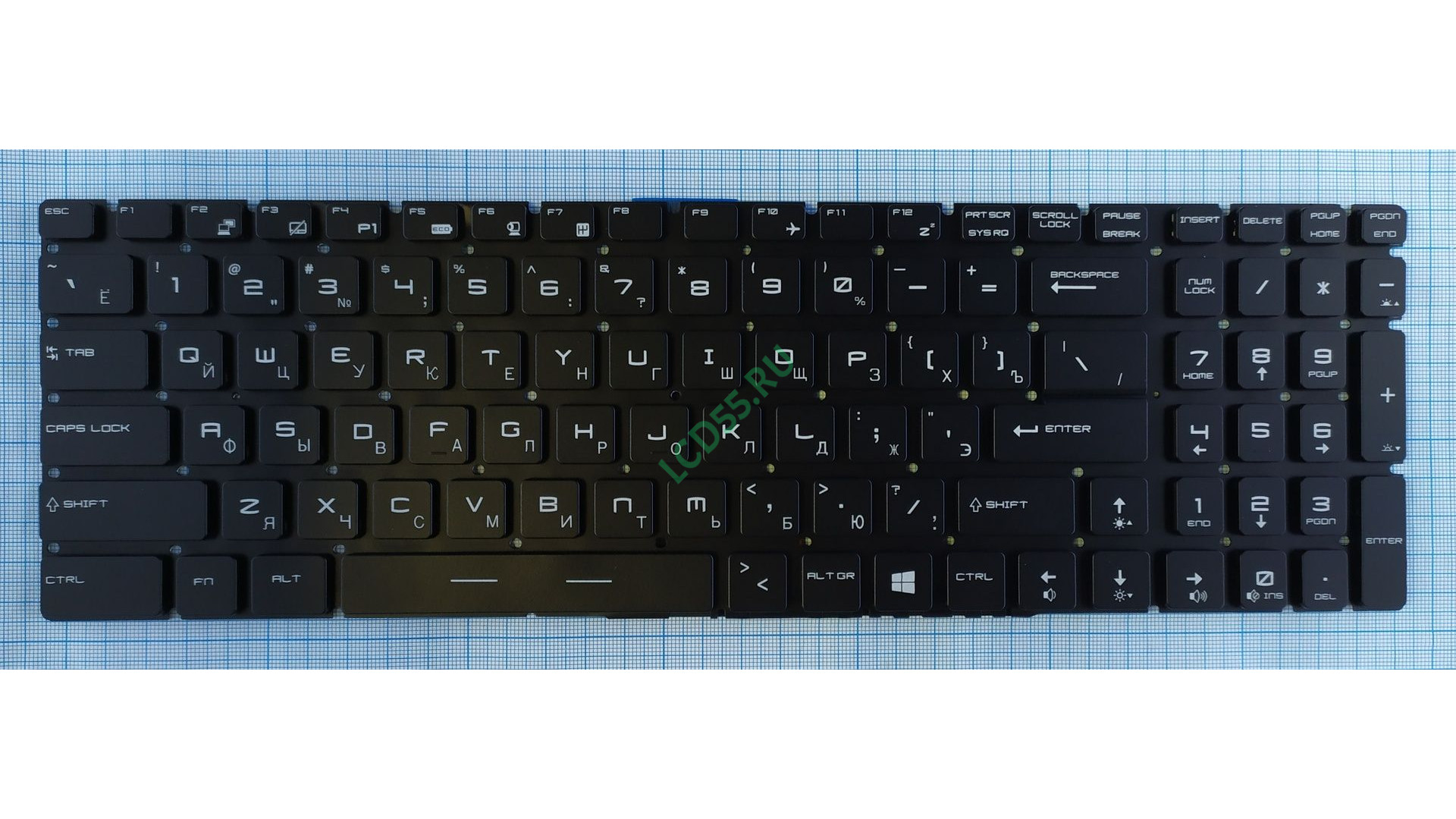 Клавиатура MSI GE62, GE72 с белой подсветкой