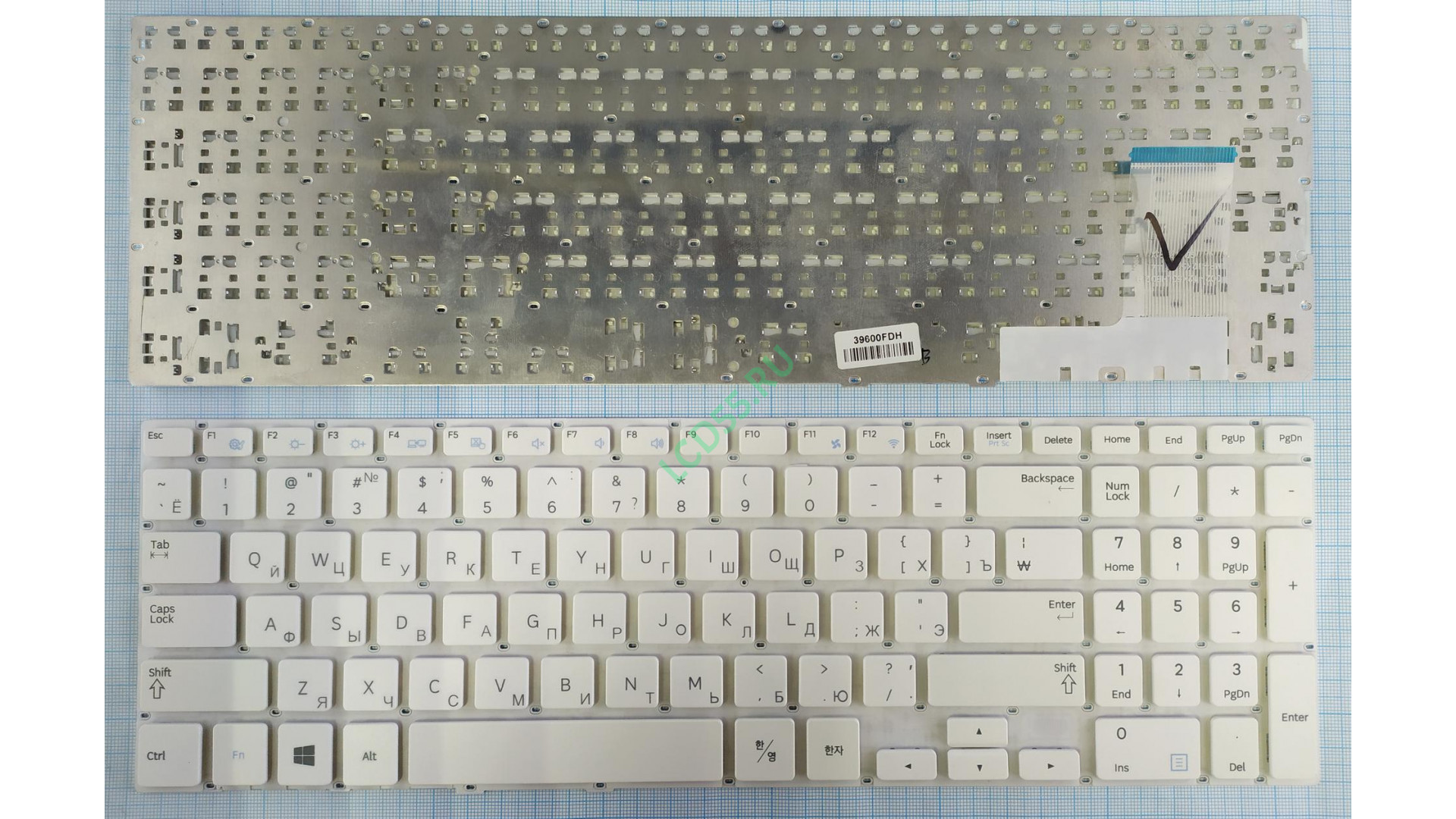 Клавиатура Samsung NP370R5E, NP450R5E, NP510R5E (BA59-03682C) белая