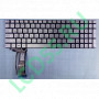 Клавиатура Asus N551 серебристая с белой  подсветкой