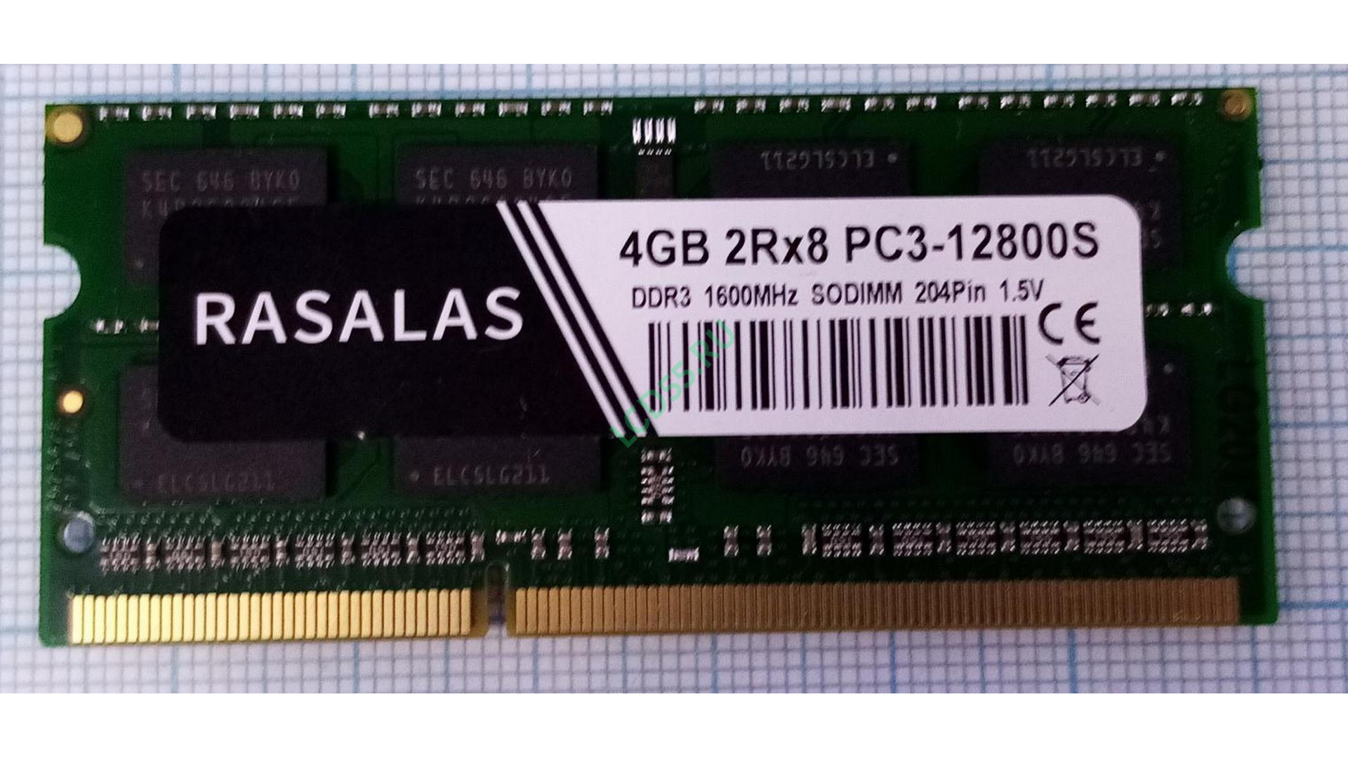 4GB Rasalas PC-12800 1600MHz PC3L