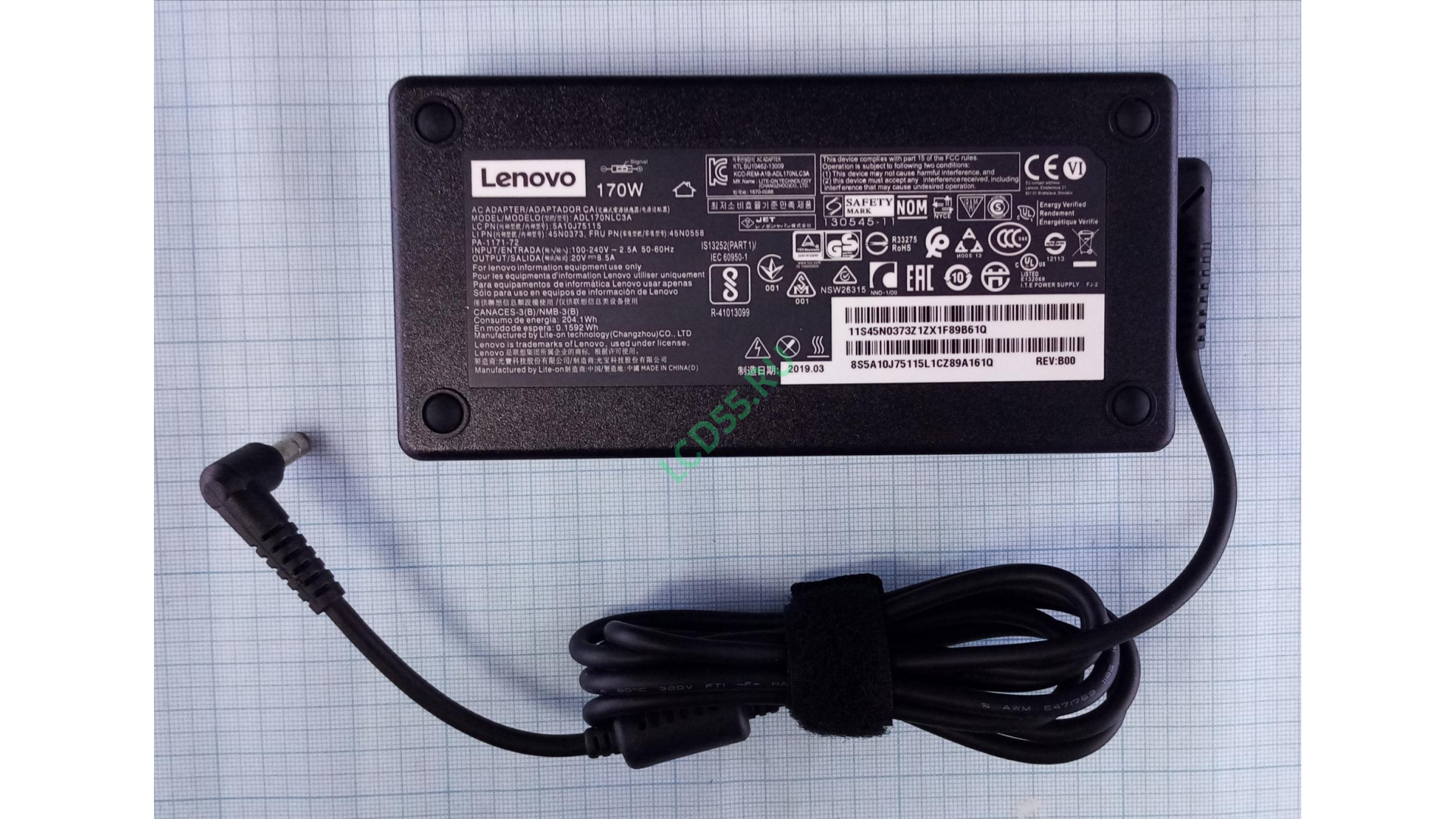 Блок питания Lenovo 20V 8.5A 170W 5,5x2,5 Original