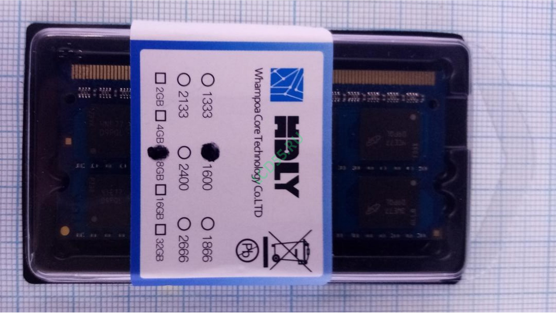 8GB HDLY PC-12800 1600MHz PC3L