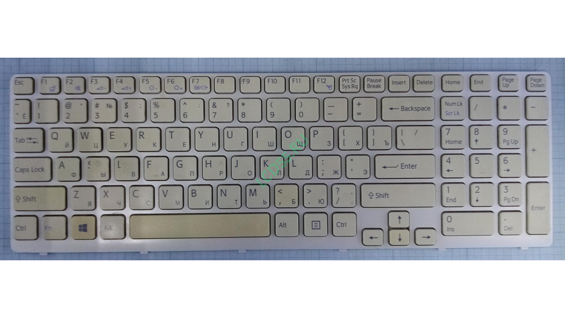Клавиатура Sony Vaio SVE15, SVE17 белая с разбора