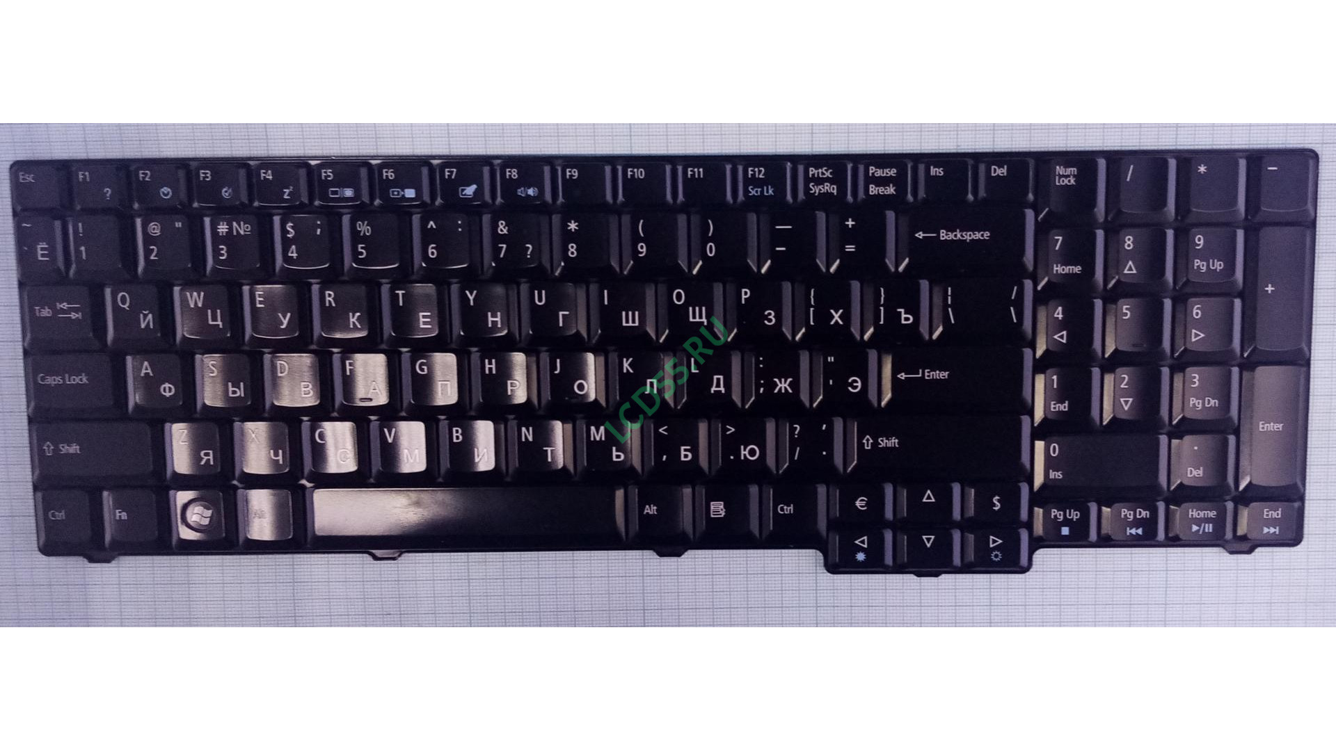 Клавиатура Acer Aspire 9300, 9400, 9500, Machines E528 (черная) с разбора