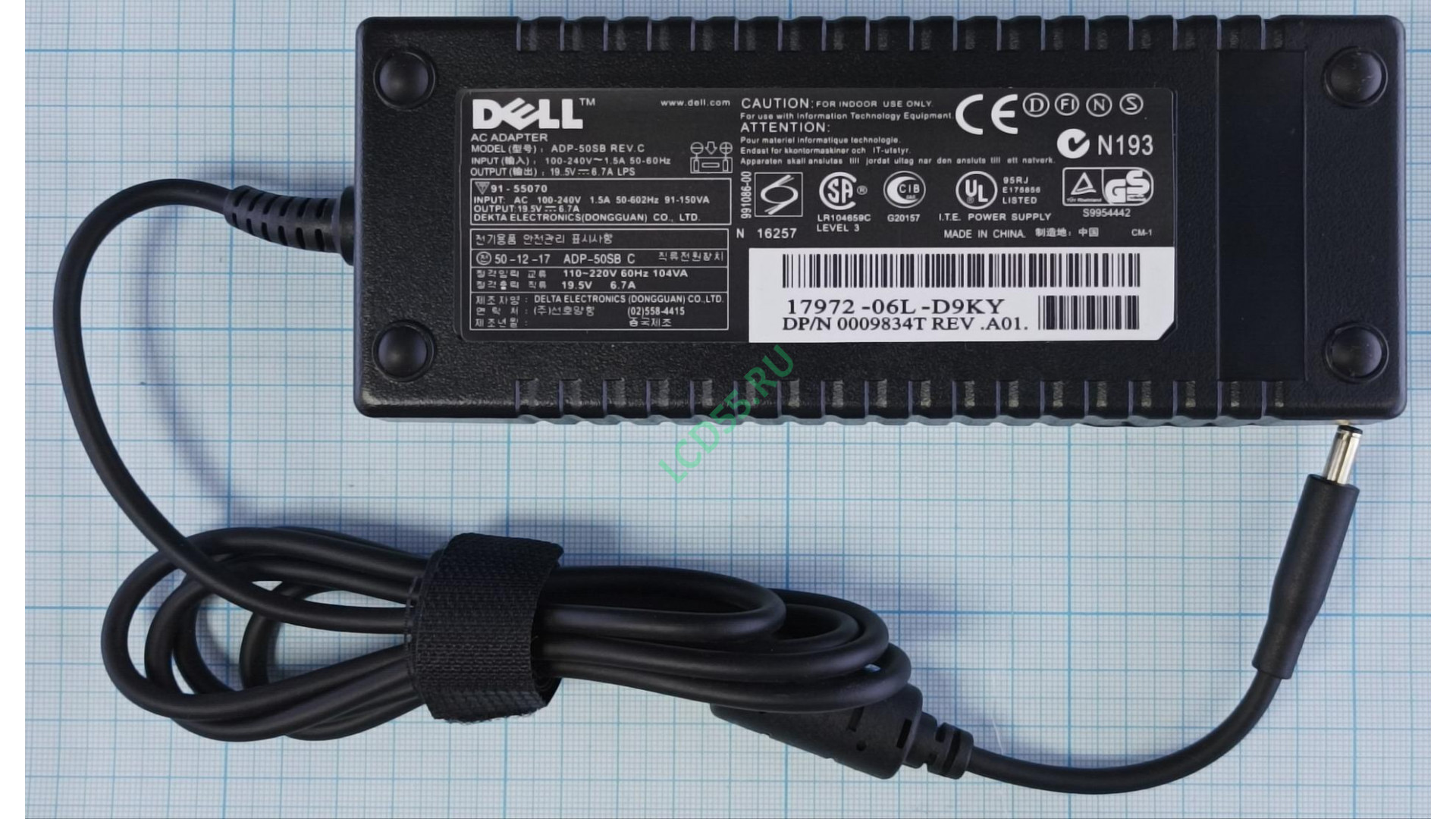 Блок питания Dell 19.5V 6.7A 130W 3 pin mini 4.5x3.0 Original