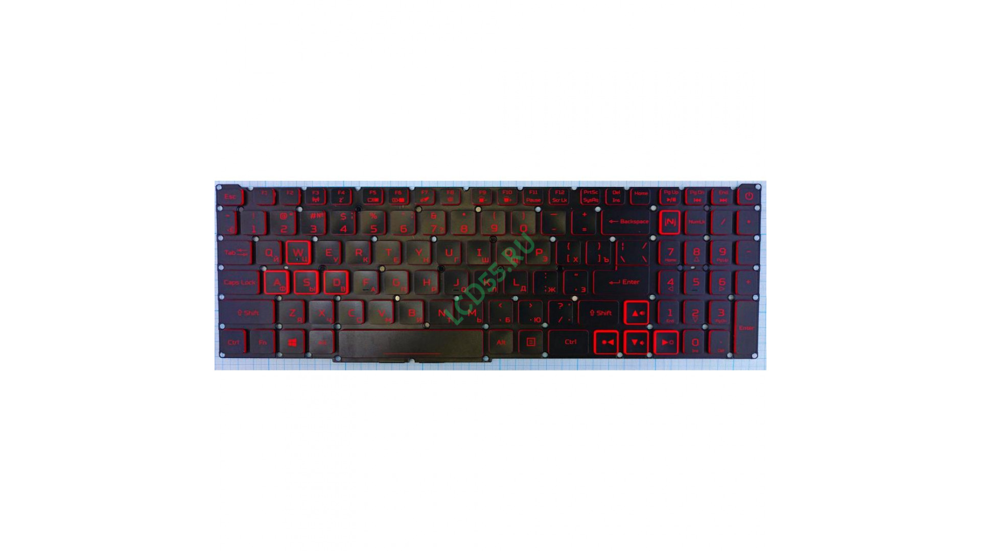 Клавиатура Acer AN515-54 с красной подсветкой