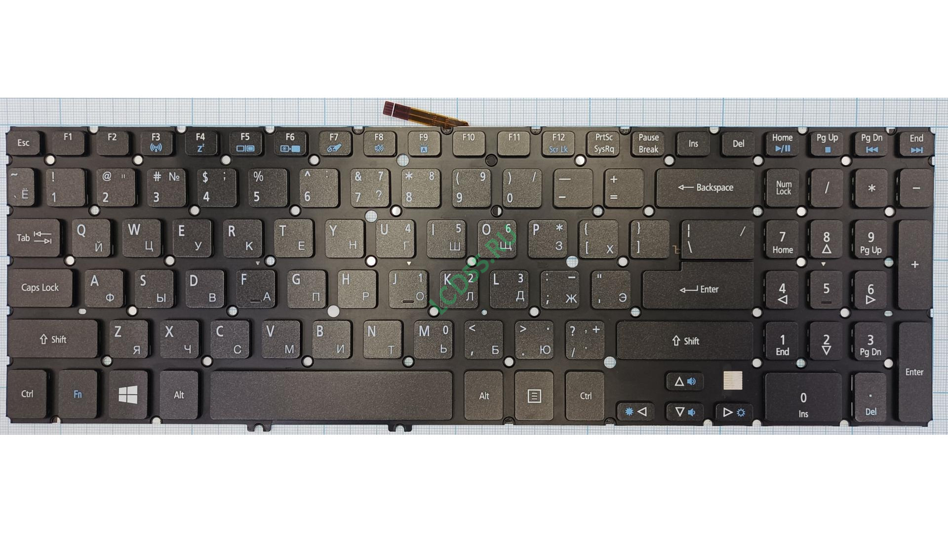 Клавиатура Acer Aspire V5-531, V5-531G, V5-551, Timeline M5-581, M5-581G, M5-581T с подсветкой